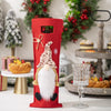 Christmas Cartoon Wine Bottle Cover Holiday Party Decoration Gift Bag(Pink)