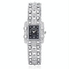 Square Dial Stainless Steel Strap Quartz Watch(Black)