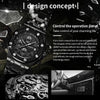 OCHSTIN 6100D Multifunctional Quartz Waterproof Luminous Steel Strap Men Watch(Silver 01)