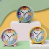 Children Educational Alarm Clock Desktop Mute Small Clock With Night Light, Style: White B