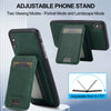 For iPhone XS / X LC.IMEEKE L3 Series Detachable RFID Card Bag Magsafe Phone Case(Green)