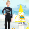 DIVE & SAIL Children Sun Protection Long Sleeve Quick Dry Diving Suit, Size: XXL(Boys Black)