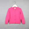 Spring and Autumn Children Clothing Girl Cotton Knit Cardigan Sweater, Kid Size:100cm(Rose Red)