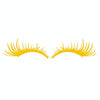 1pair Car Big Lamp Eyebrow Sticker Sexy Eye Eyelash Car Sticker(Yellow)