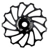 MEROCA Ceramic Bearing Mountain Bike Guide Wheel(13T Black)