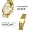BS Bee Sister 22mm Retro Female Wrist Watch with Stainless Steel Mesh Butterfly Design Strap(Champagne Gold)