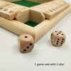 Four-Sided Digital Flop Game Party Interaction Children Educational Leisure Board Game Adult Decompression Wooden Toys, Colour: Green