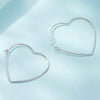 S925 Sterling Silver Zircon Love Heart Earrings(SCE1711)