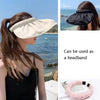 Black Gelatin Shell Shape Cap Dual-Use Headband Sunshade Hat Sunscreen Outdoor Sun Visor Hat, Size: M (56-58cm)(Khaki)