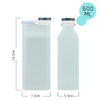 600ml Outdoor Sports Portable Silicone Folding Water Cup Minimalist Travel Large Capacity Milk Bottle(Pink)