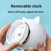 LED Night Light Cartoon Clock Desktop Animal Piggy Bank(Panda)
