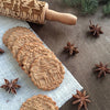 Christmas Embossing Rolling Pin Baking Cookies Fondant Cake Dough Engraved Roller(43cm Christmas tree)