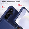 For Samsung Galaxy S25+ 5G Vertical Flip Card Bag Holder Leather Phone Case(Dark Blue)