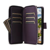 For Samsung Galaxy S22 5G Nine-card Slots Zipper Wallet Bag Leather Phone Case(Dark Purple)