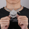 PDT139 Shark Pendant Hip Hop Vintage Necklace(Silver)