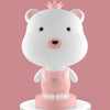 3W Cartoon Crown Pet USB Touch Control Night Light(Bear Pink)