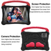 For Samsung Galaxy Tab S7 Boxing Series Kickstand EVA Shockproof Tablet Case with Shoulder Strap(Black Red)