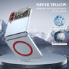 For Samsung Galaxy Z Flip4 lce Folding Series MagSafe Integrated Clear PC Phone Case(Red)