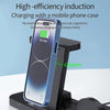 For Huawei Watch B21 6 in 1 Mobile Phone / Earphone Universal Foldable Wireless Charger(Black)