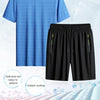 Summer Men T-shirt Short Pants Sports Suit Casual Fitness Two-piece Set, Size:XL(Dark Green Top+Black Shorts)