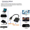 20cm HDMI 19 Pin Male to VGA Female Cable Adapter(Black)