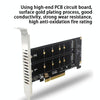 PCI-E X8 Double Disk Transfer Card NVME M.2 MKEY SSD RAID Array Expansion Adapter(PH45)