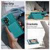 For Samsung Galaxy S24 Ultra 5G Horizontal Flip Card Bag Holder Leather Phone Case(Cyan Green)