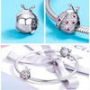 925 Sterling Silver Ladybug Pink Cubic Zircon Insect Charms Beads For Bracelets DIY