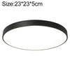 Macaron LED Round Ceiling Lamp, Stepless Dimming, Size:23cm(Black)