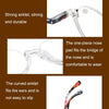 Diamond Studded Cat Eye Presbyopic Glasses Half-frame Fish-filament Glasses Unisex, Degree: +100(Gray Purple)