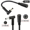 4.5 x 3.0mm Elbow Male to Female Adapter 15cm DC Power Extension Cable for HP (Black)