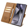 For Samsung Galaxy S24 Ultra 5G Forwenw F6 Series RFID Leather Phone Case(Brown)