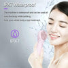 Sonic Waterproof Facial Cleansing Brush Rechargeable Hot Compress Face Scrubber Cleanser(Purple)