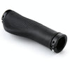 1 Pair AG21 Rubber +  Alloy Lock-Rings Bicycle Flat Handlebar Grip(Black)