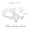 ROMOSS CB258L 6A 3-In-1 Telescopic Data Charging Cable USB-A To Type-C & 8 Pin & Micro Wire 1.1m (Purple)