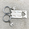 Stainless Steel Titanium Steel Keychain House Pendant(OPP Bag)