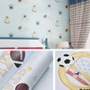 0.53 x 3m 3D Stars Moon Self-Adhesive Wallpaper Mediterranean Children Wall Sticker(3001 Light Blue)