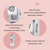S925 Sterling Silver Platinum Plated Smart Heart Love Buckle DIY Beads(SCC2694)