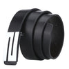 Dandali TT26 Men Fashion Silver N Buckle Leather Belt Waistband, Length: 115cm