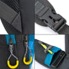 Motorcycle Waterproof Nylon Backpack Convenient Motorbike Chest Bag Backpack Camping Hiking Running Outdoor Sport Bag(Red + Yellow)