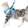 Cat Leash Pet Chest Harness Leash, Size: M(Sky Blue)