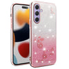 For Samsung Galaxy A54 5G Gradient Glitter Flower All-inclusive Phone Case(Pink)
