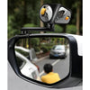 Car Auxiliary Mirror Multi-Function Wide-Angle Rear View Reversing Mirror(Black Right)