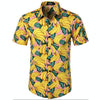 Summer Men 3D Digital Printing Beach Casual Short-sleeved Shirt, Size: XXL(Banana)