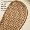 Linen Slippers Summer Couple Home Indoor Floor Rattan Grass Non-Slip Slippers, Size: 44-45(Yellow Grass)