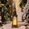 Christmas Decoration Lamps Church Shape Night Light Electronic Candle Candlelight, Style: Snowman