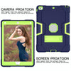 For iPad 4 / 3 / 2 Silicone + PC Protective Case with Stand(Blue + Green)