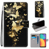For Alcatel 1L (2021) Coloured Drawing Cross Texture Horizontal Flip PU Leather Case with Holder & Card Slots & Wallet & Lanyard(Golden Butterfly Group)