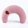 U-Shaped Pet Pillow, Pink, for Cats & Small Dogs - Soft & Cosy