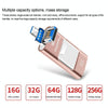 32GB USB 3.0 + 8 Pin + Mirco USB Android iPhone Computer Dual-use Metal Flash Drive (Gold)